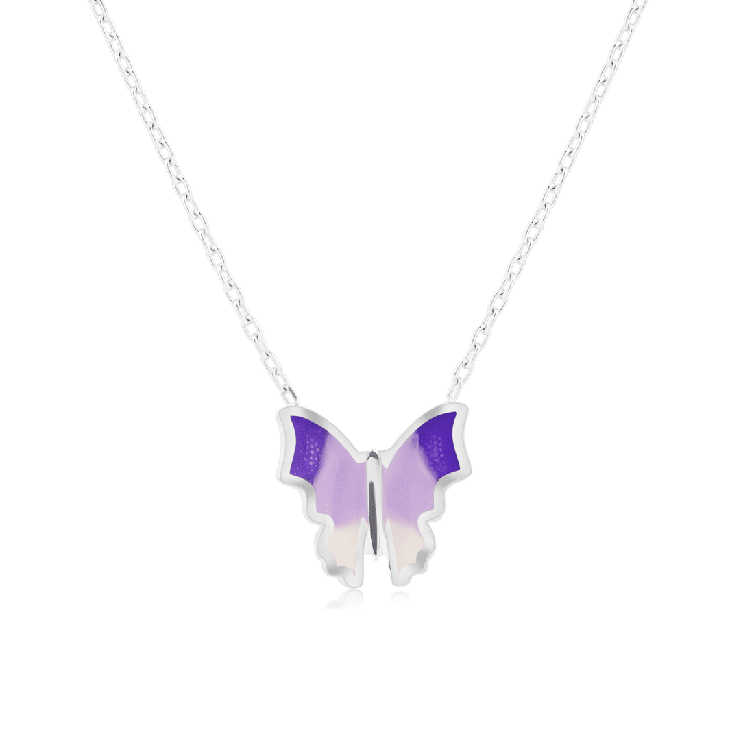 ulmaz butterfly necklaces white and purple