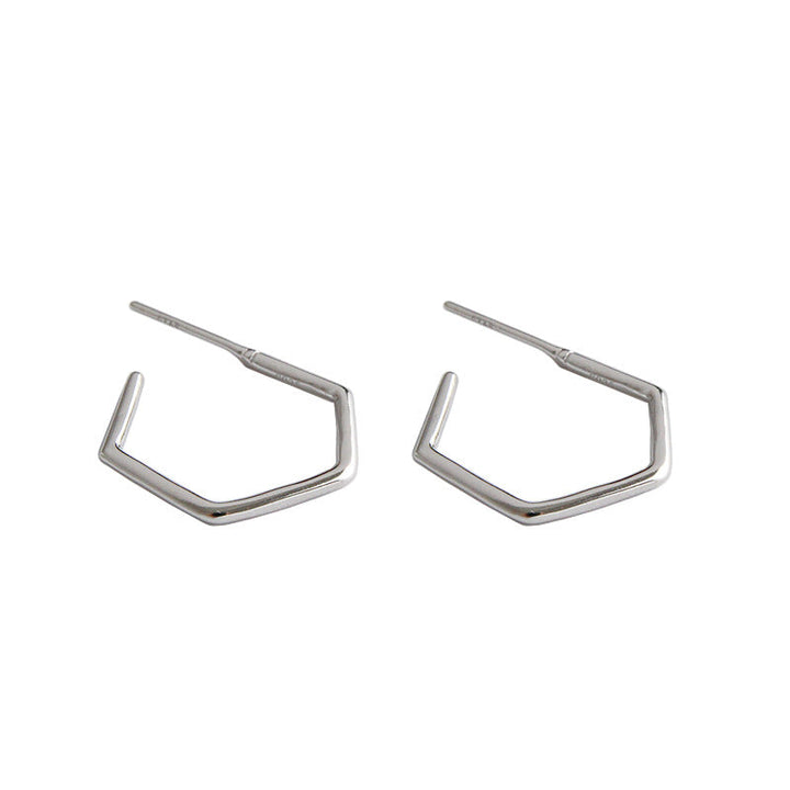 Hexagon Stud Earrings