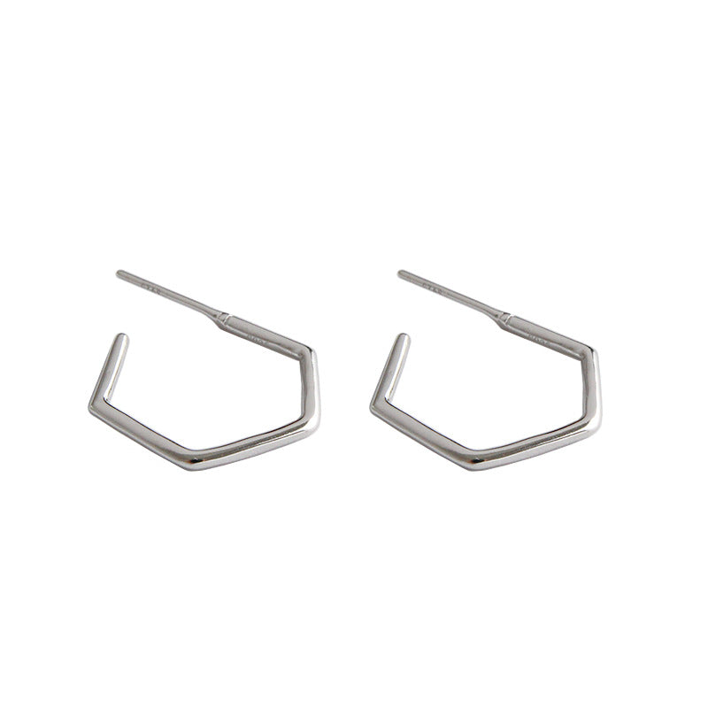 Hexagon Stud Earrings