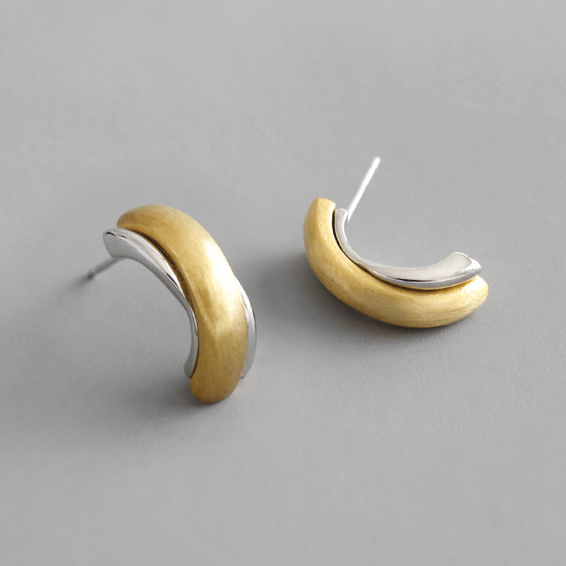 Semicircle Stud Earrings