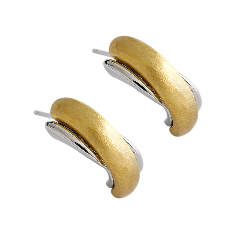 Semicircle Stud Earrings