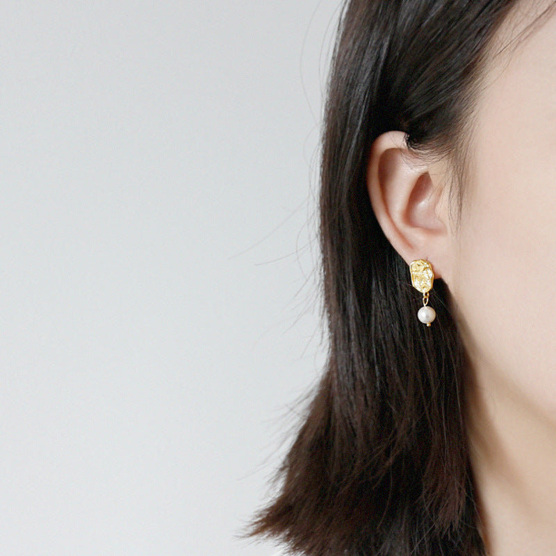 Pearl Irregular Stud Earrings