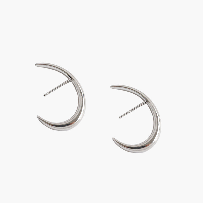 C Shape Stud Earrings