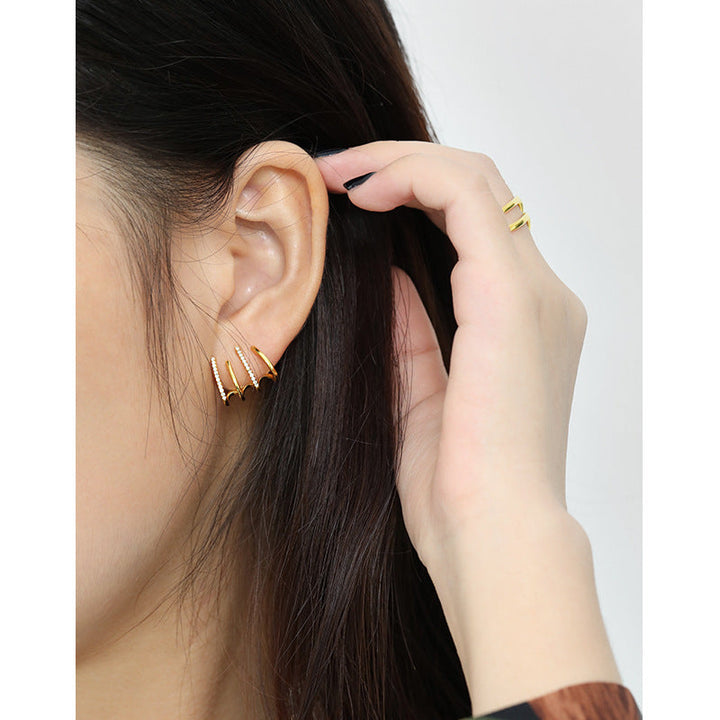 Claw CZ Stud Earrings