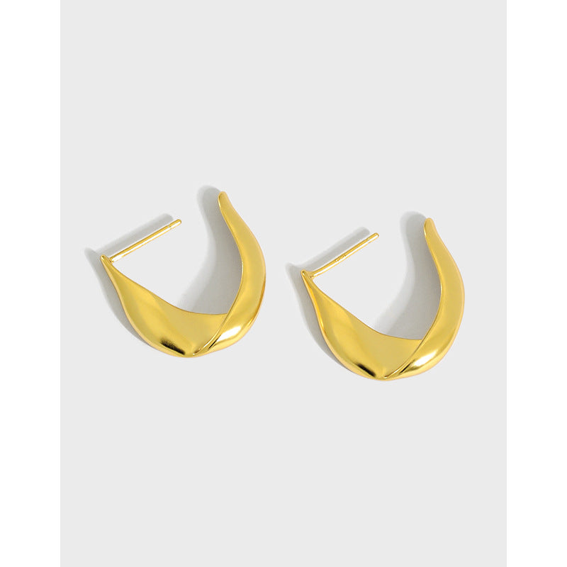 Twisted Circle Stud Earrings