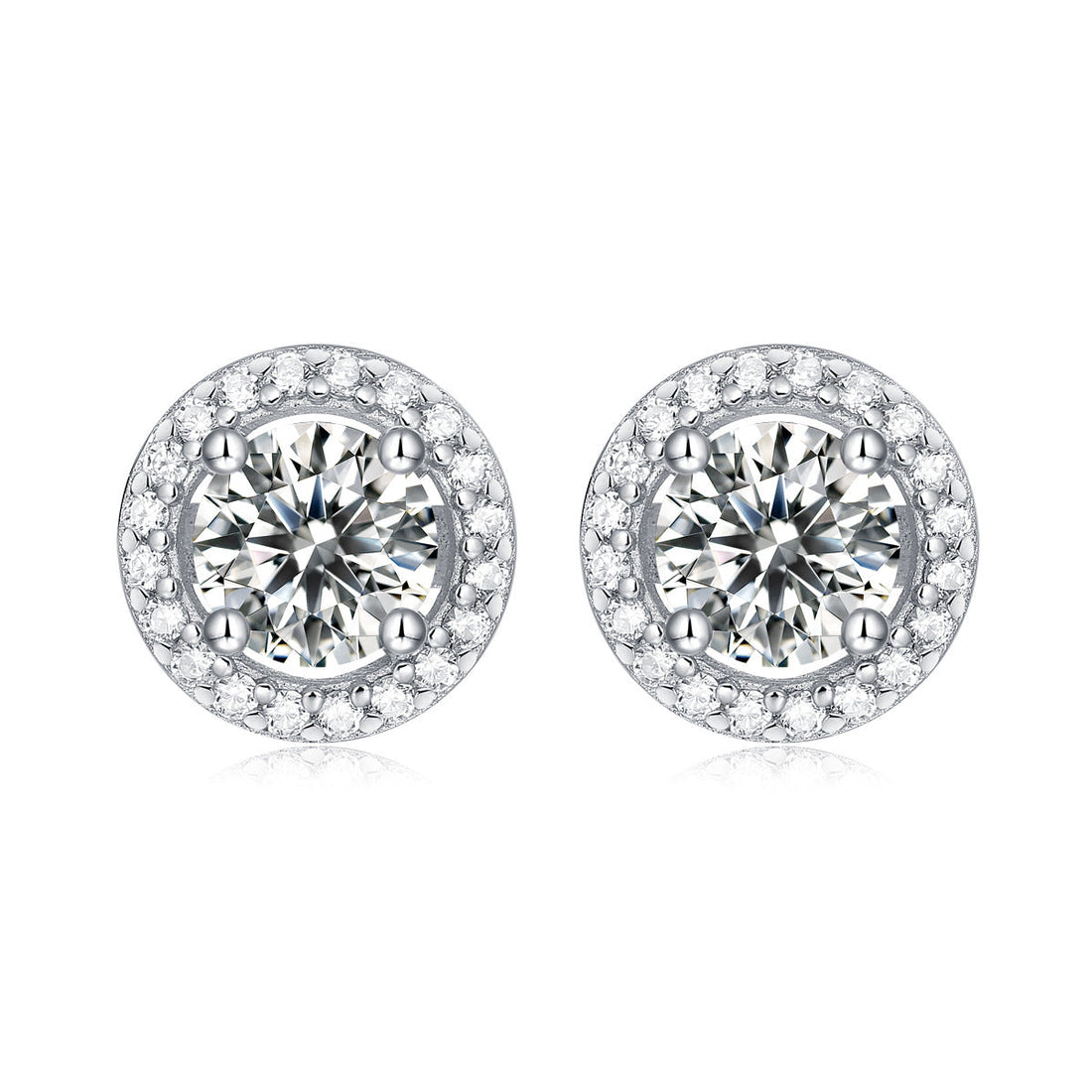 Round Moissanite Stud