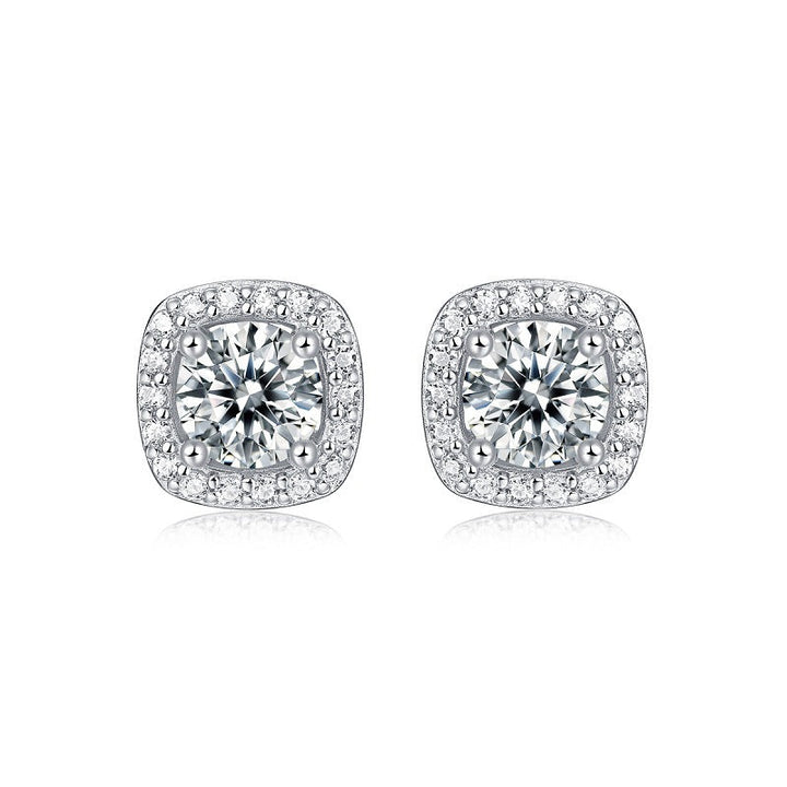 Moissanite CZ Square Stud