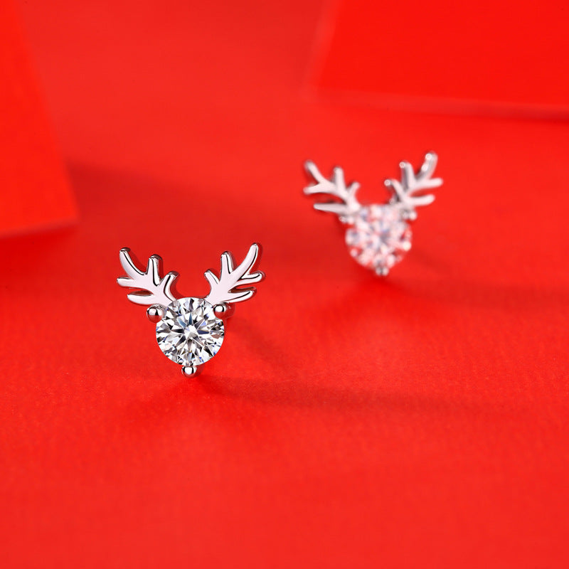 Deer Moissanite CZ Stud