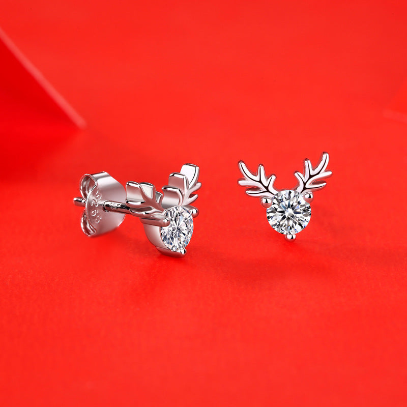 Deer Moissanite CZ Stud