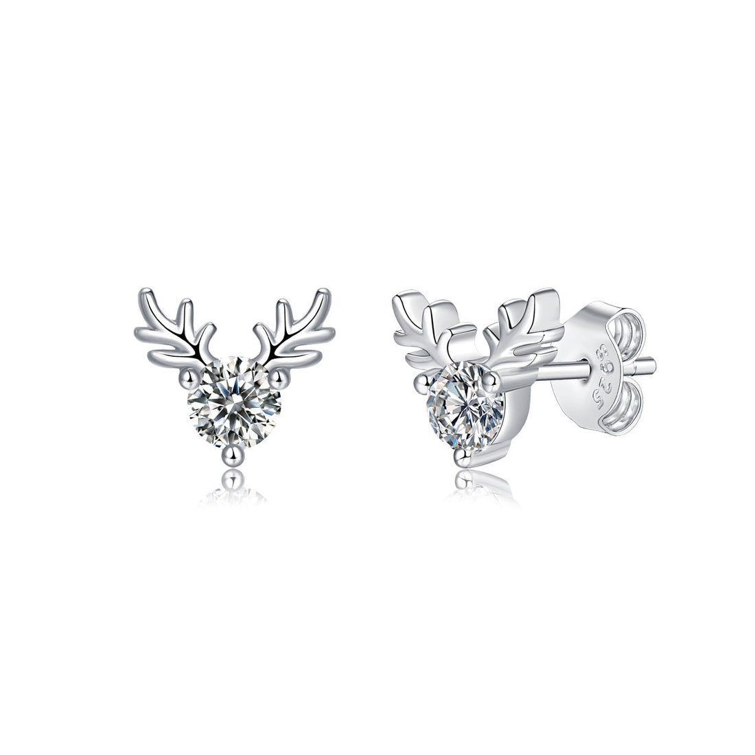 Deer Moissanite CZ Stud