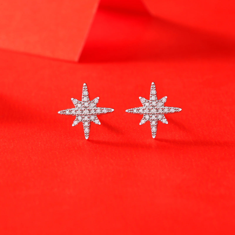 Star Moissanite CZ Stud