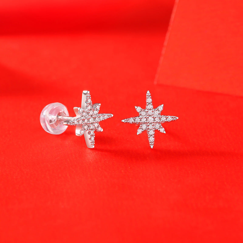 Star Moissanite CZ Stud