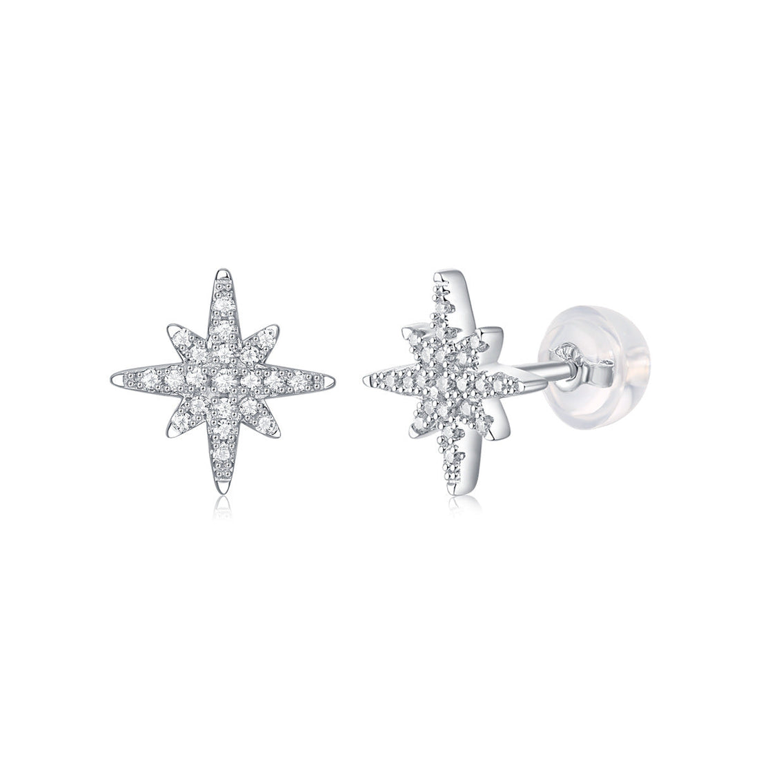 Star Moissanite CZ Stud