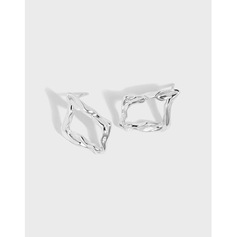 Irregular Square Stud Earrings